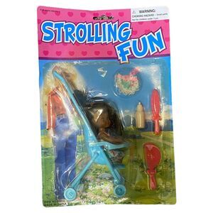 VTG Strolling Fun Kelly Friend Clone Doll African American Stroller Accessories